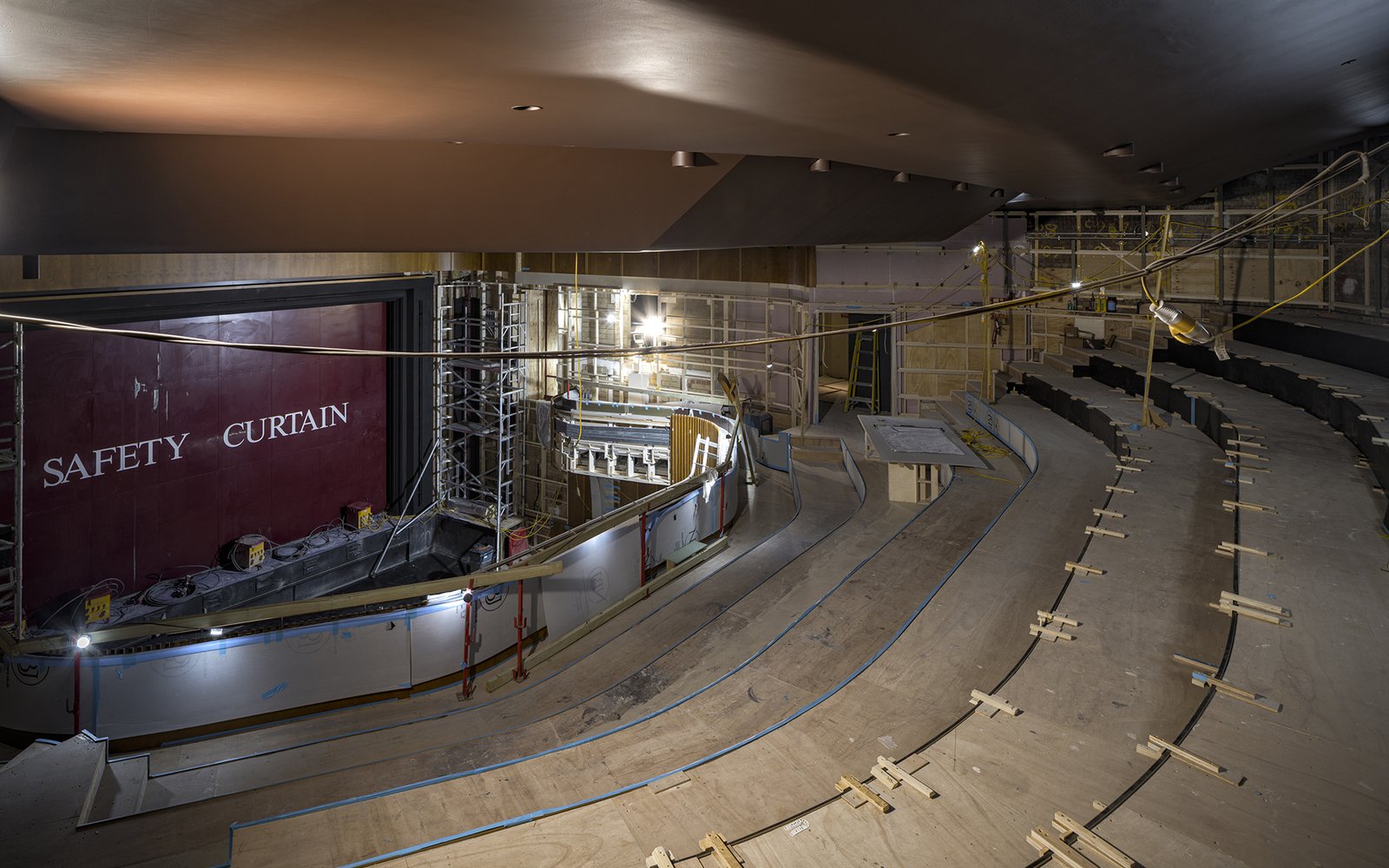 Mid-point photograph of the auditorium (photography by Timothy Soar)