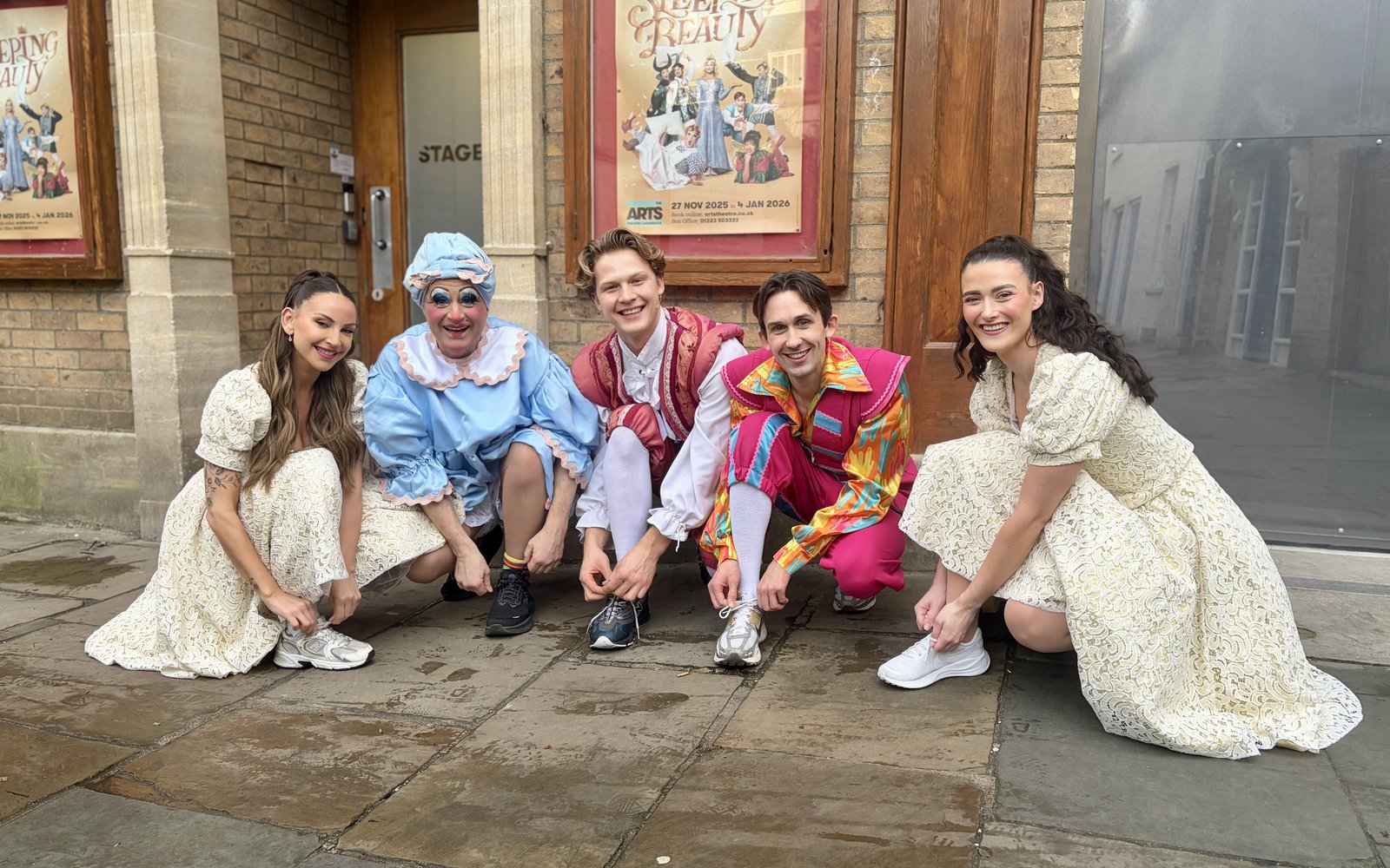Matt, Steven, Danielle, Sophie and Oliver from the cast of 'Sleeping Beauty' prepare themselves for the 2026 Cambridge Half Marathon!