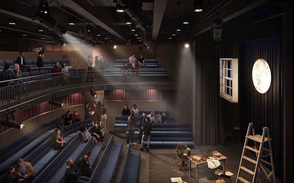 Architectural render of the new studio theatre.
