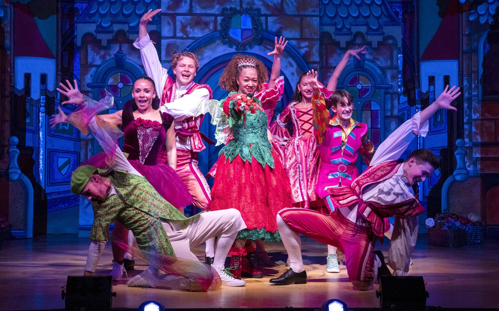 Fairy Strawberry dances with the ensemble