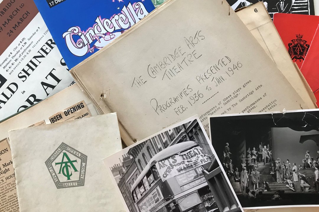 A range of materials from the theatre archive including old photos and programmes